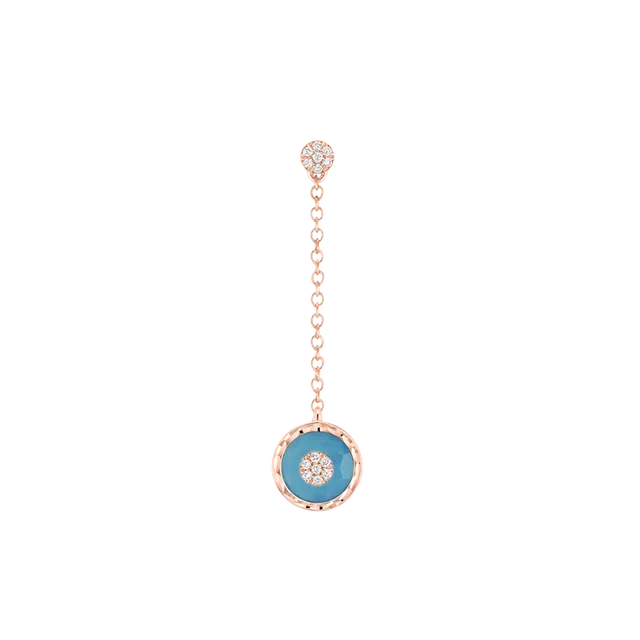 Korloff Je Play JJPE06 orecchino oro rosa turchese