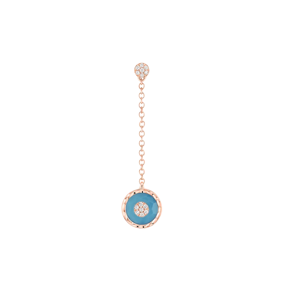 Korloff Je Play JJPE06 orecchino oro rosa turchese