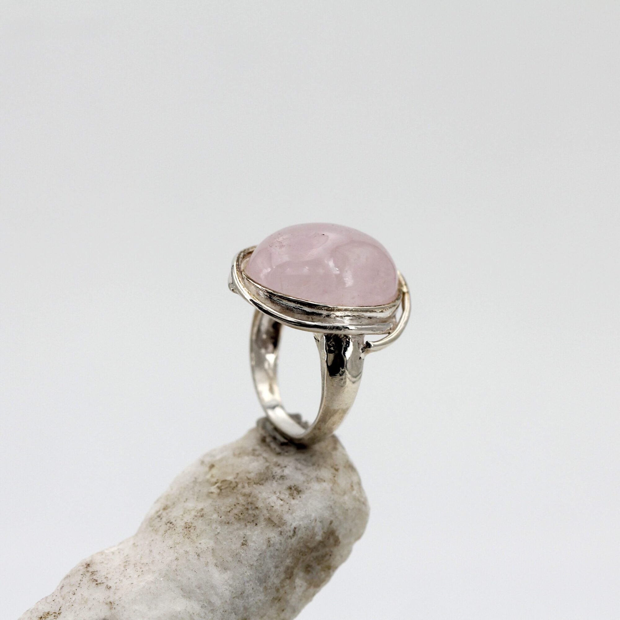 Anna Gioielli Anelli Anello Argento Morganite Cabochon Rosa