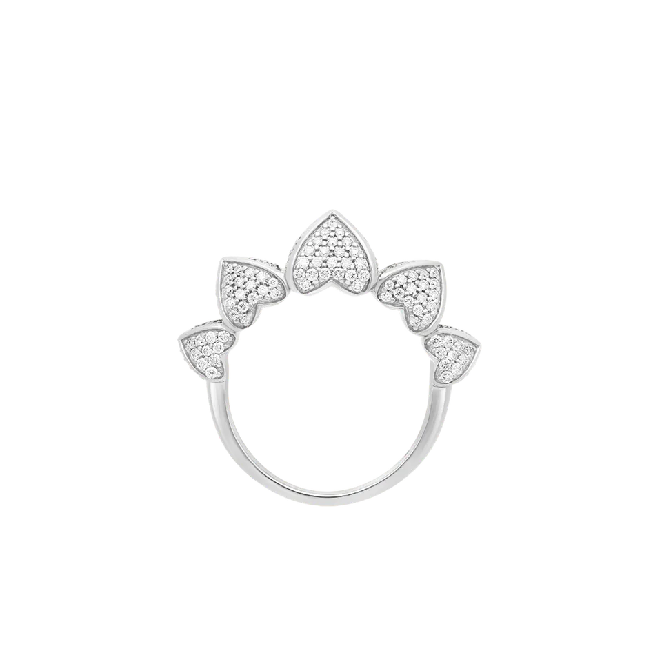 Korloff Korlove JL-JKVR05-WG/D anello oro bianco 5 cuori diamanti