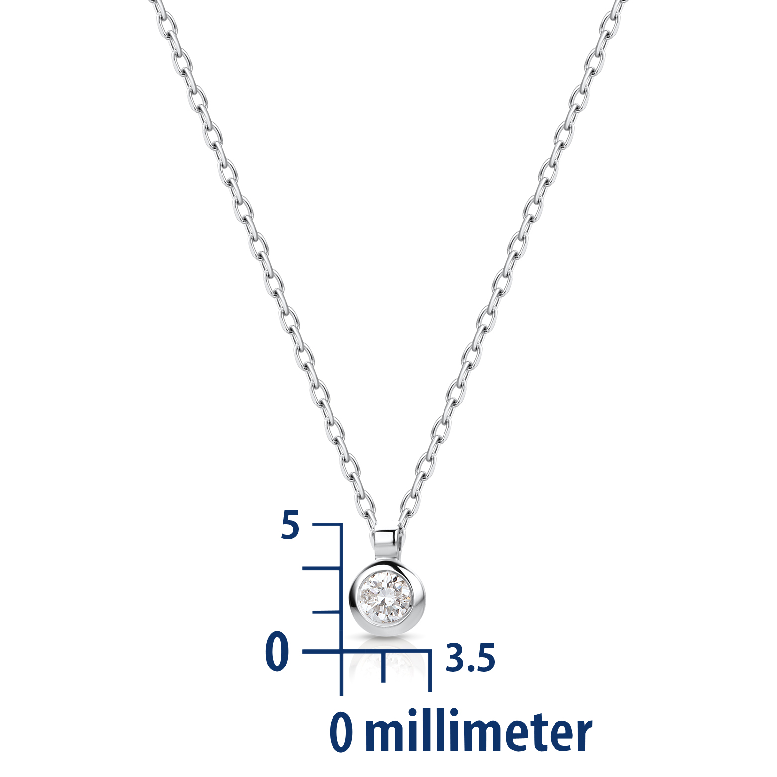 Miore Necklace collana oro bianco 9kt 375