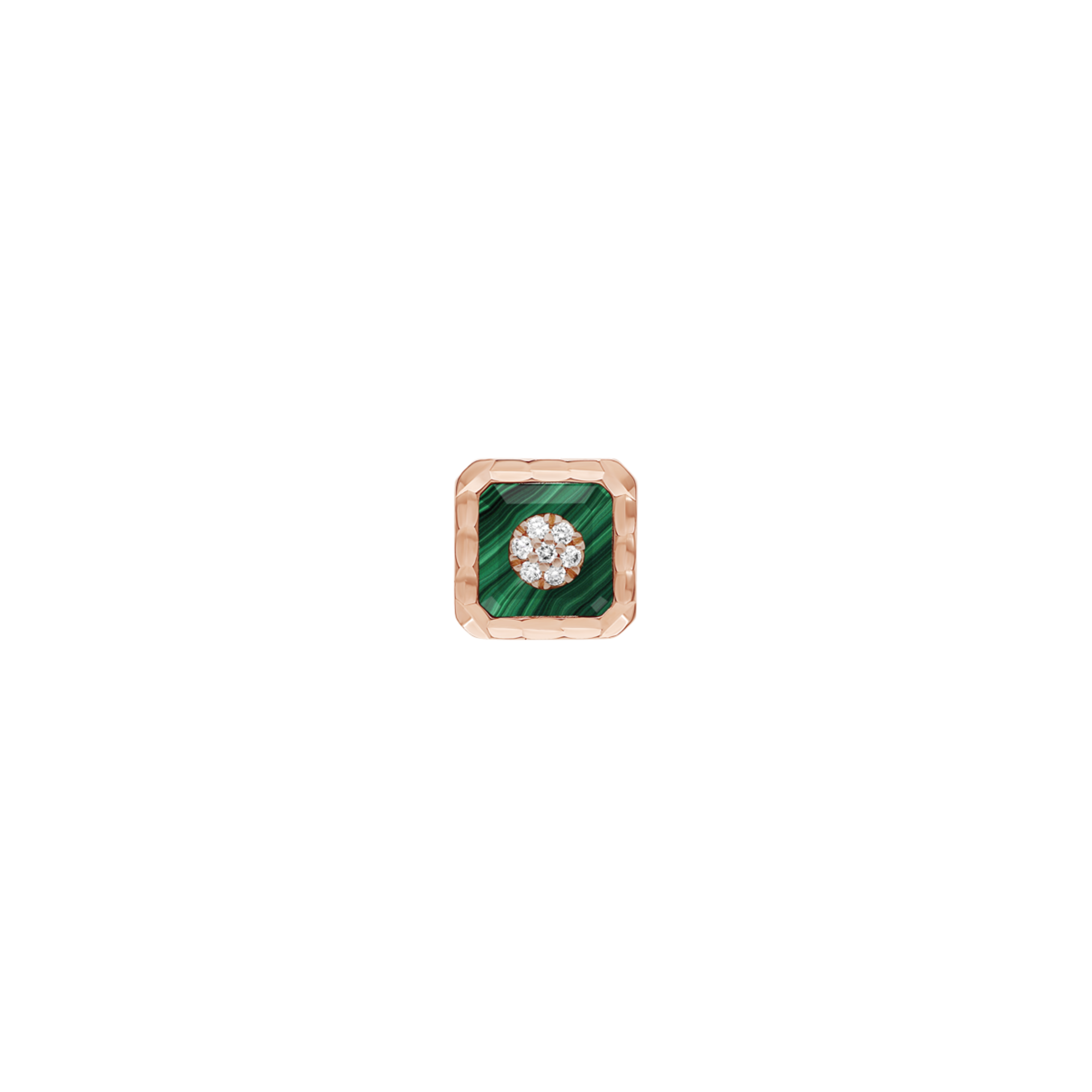 Korloff Je Play JJPE04 orecchino oro rosa diamanti malachite