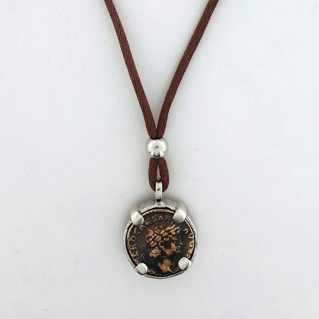 Anna Gioielli Monete Romane ciondolo argento moneta bronzo