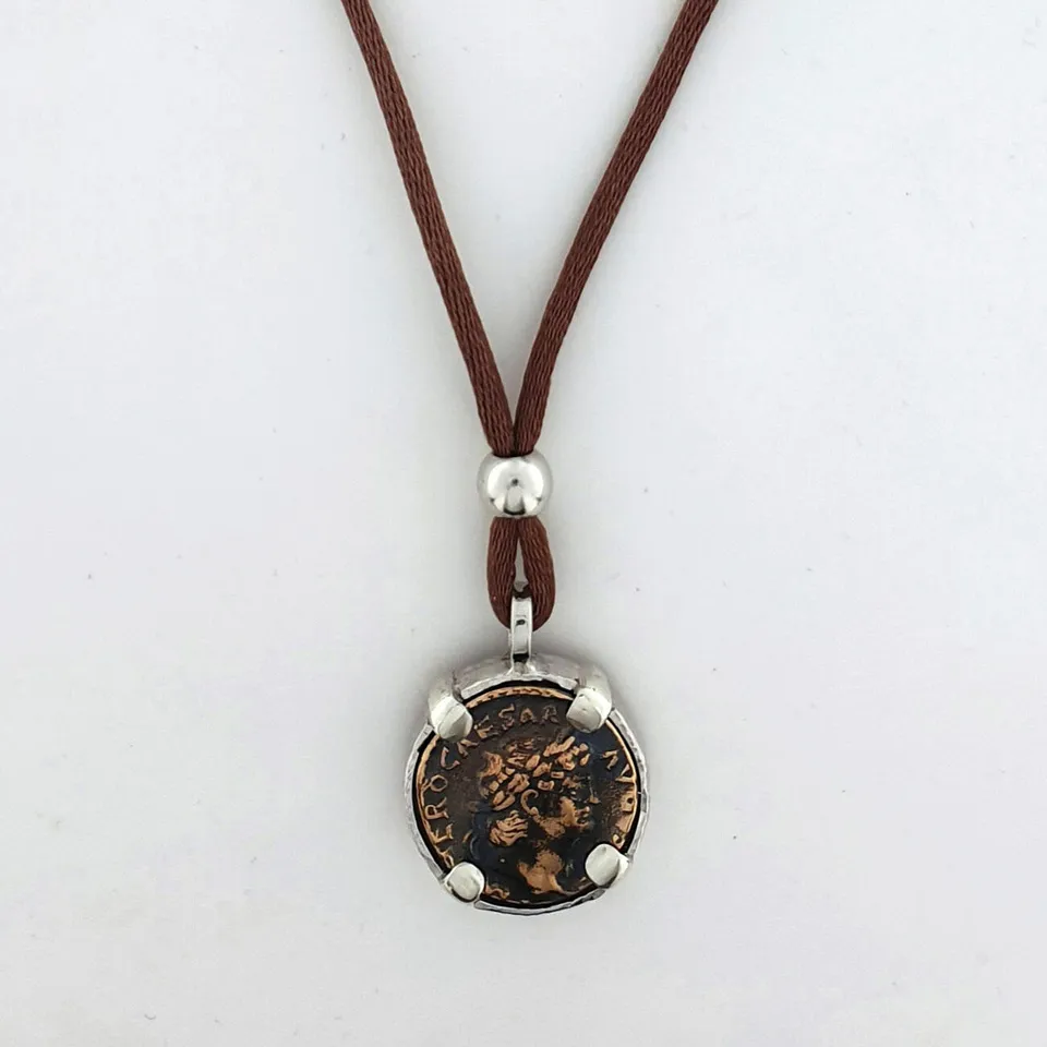 Anna Gioielli Monete Romane Pendente argento moneta bronzo