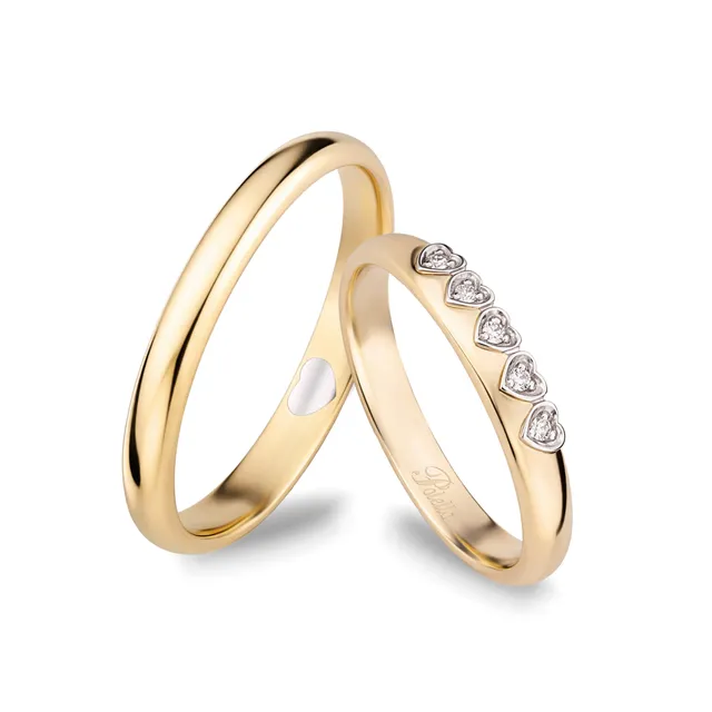 Polello Sì Lo Voglio Fedi Oro Diamanti