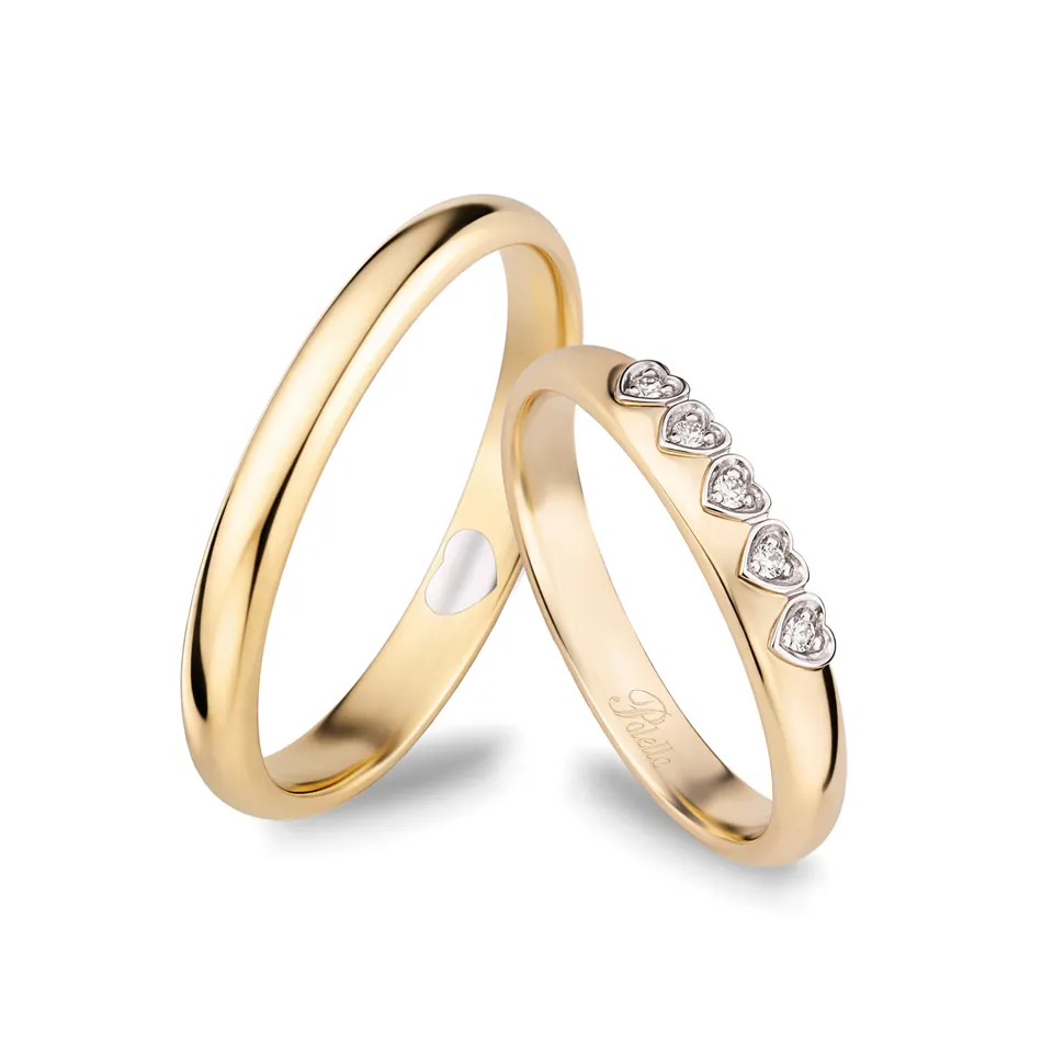 Polello Sì Lo Voglio Fedi Oro Diamanti