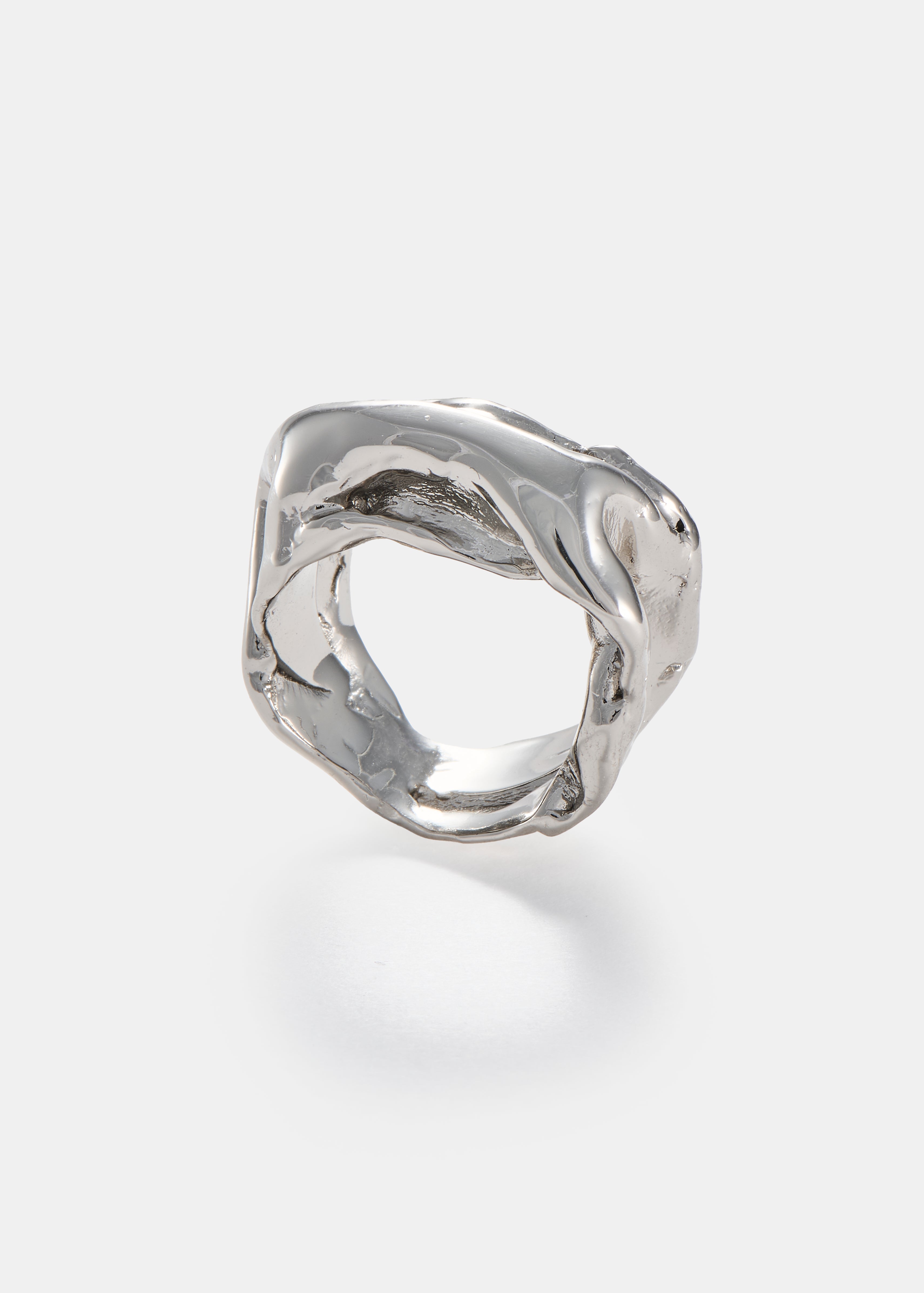Voodoo Jewels Bold Shapes Akame anello bronzo argentato taglia M