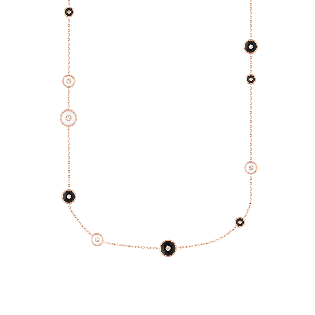 Korloff Je Play JJPLN0 sautoir oro rosa diamanti onice