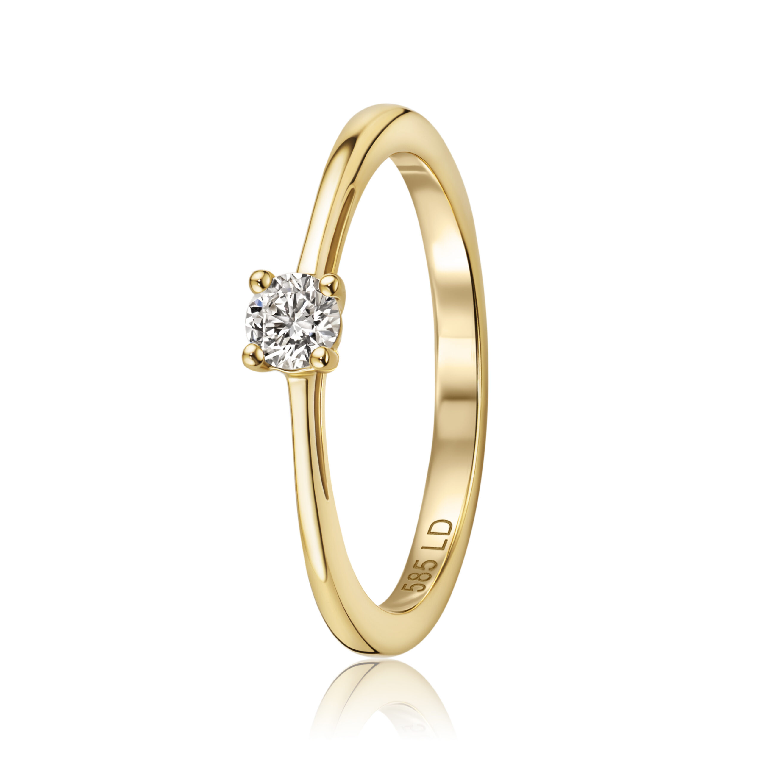 MIORE anello oro giallo 14kt 585 donna