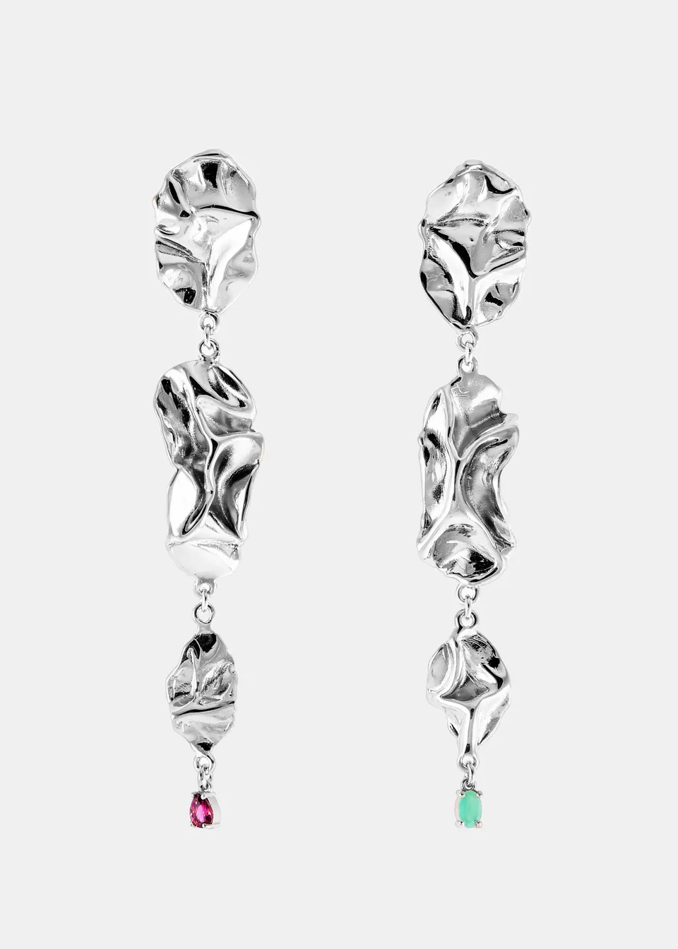 Voodoo Jewels Bold Shapes Acapulco orecchini argento pietre