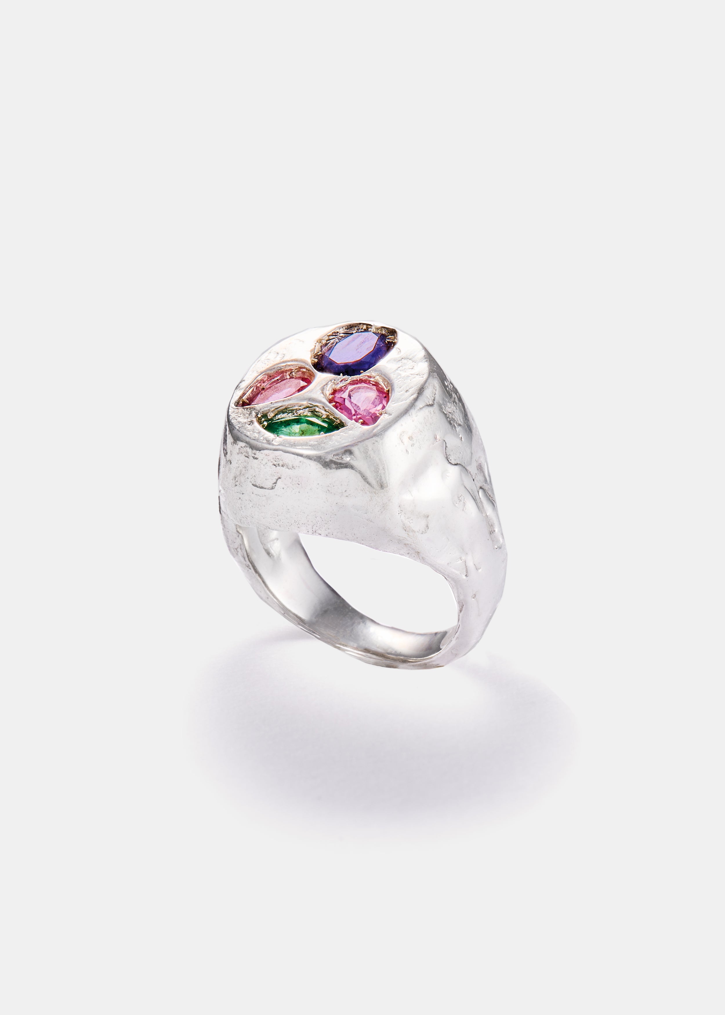 Voodoo Jewels Bold Shapes Sumiko anello sigillo argento