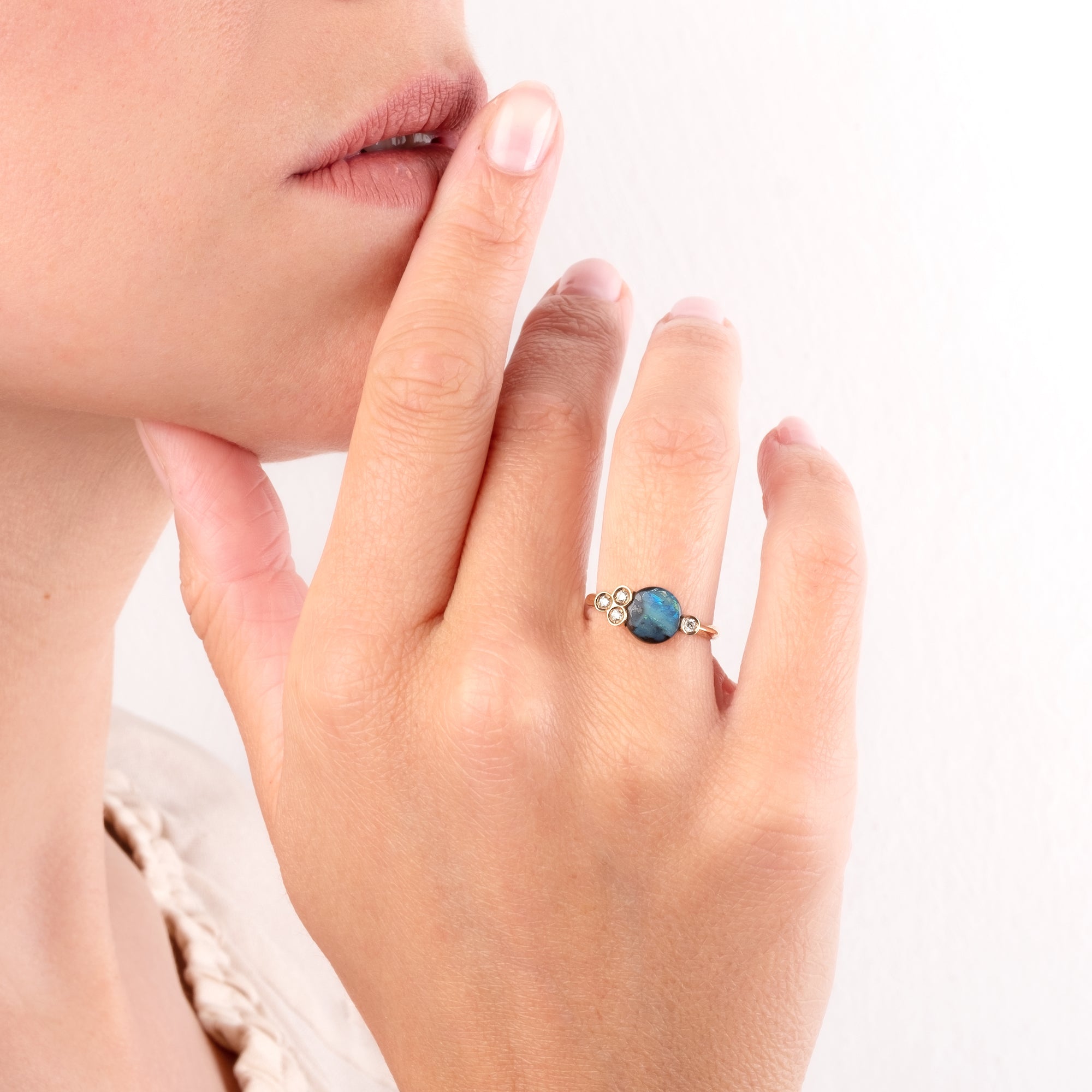 Noi Gioielli Unico Anello oro rosa 18kt opale boulder