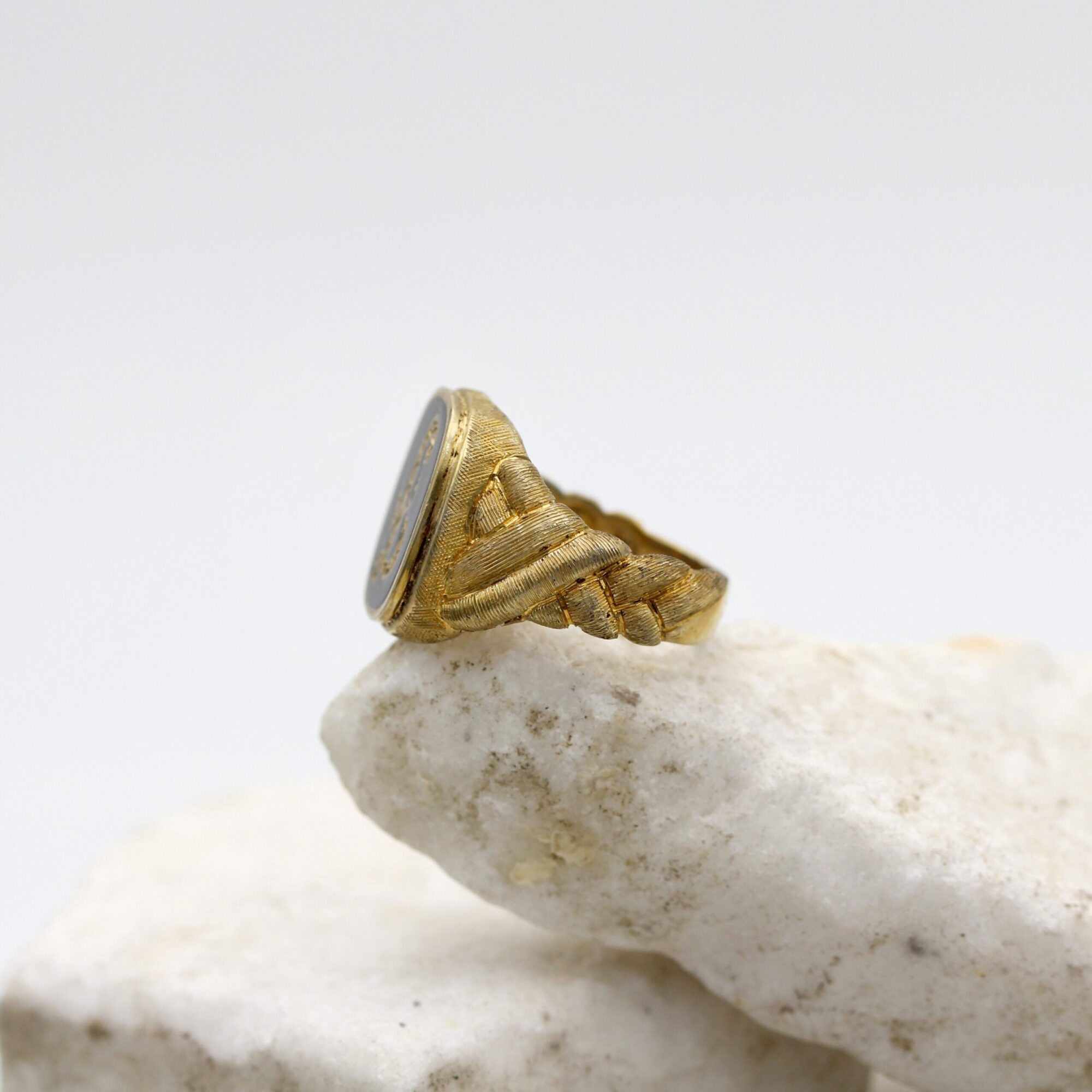 Anna Gioielli Collezione Uomo Anello iniziale F argento uomo oro