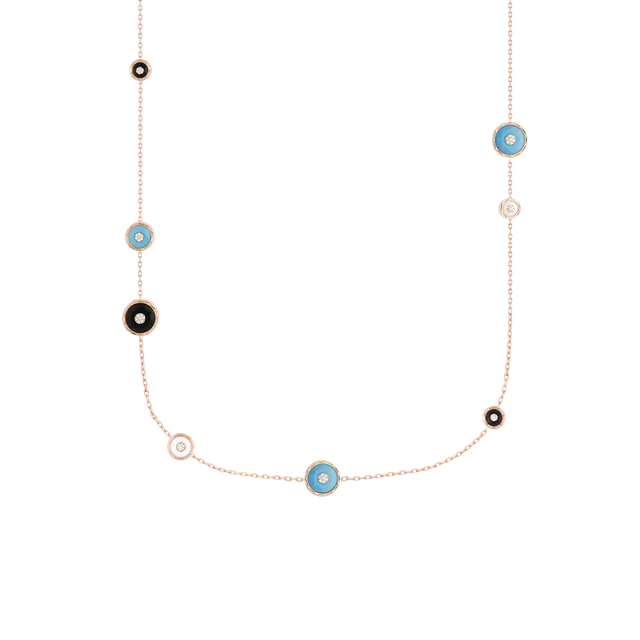 Korloff Je Play JJPLN02 sautoir oro rosa diamanti onice 12 ronds