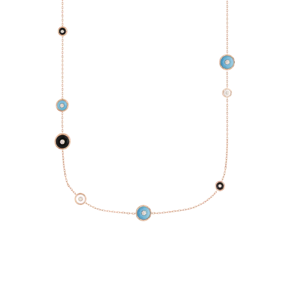 Korloff Je Play JJPLN02 sautoir oro rosa diamanti onice 12 ronds