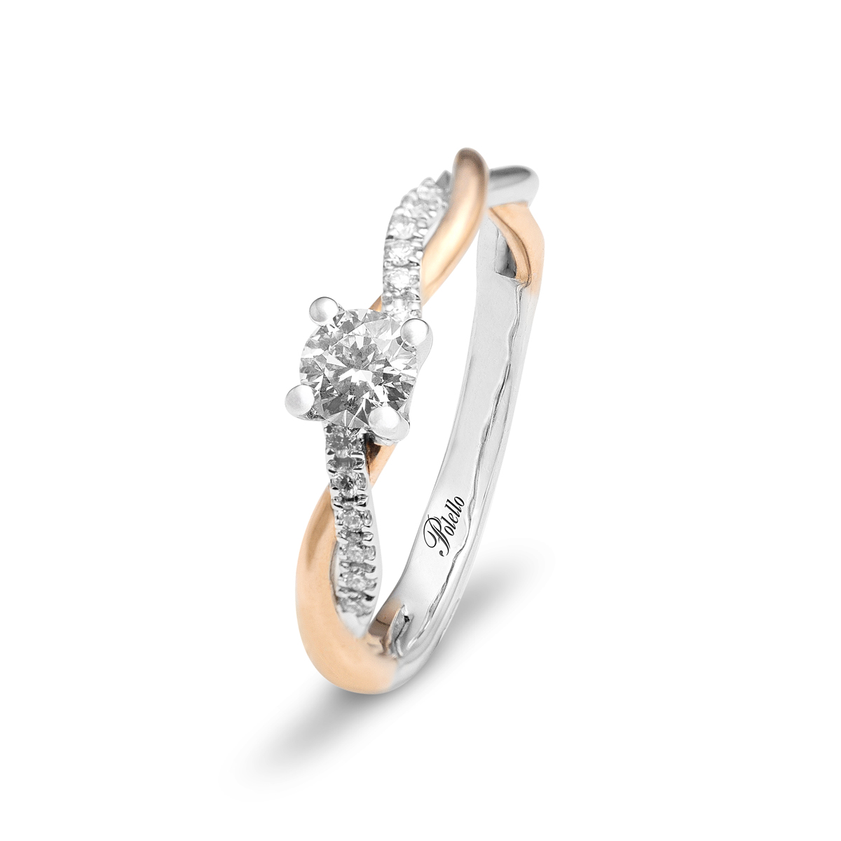 Polello Sì Lo Voglio anello treccia oro diamanti