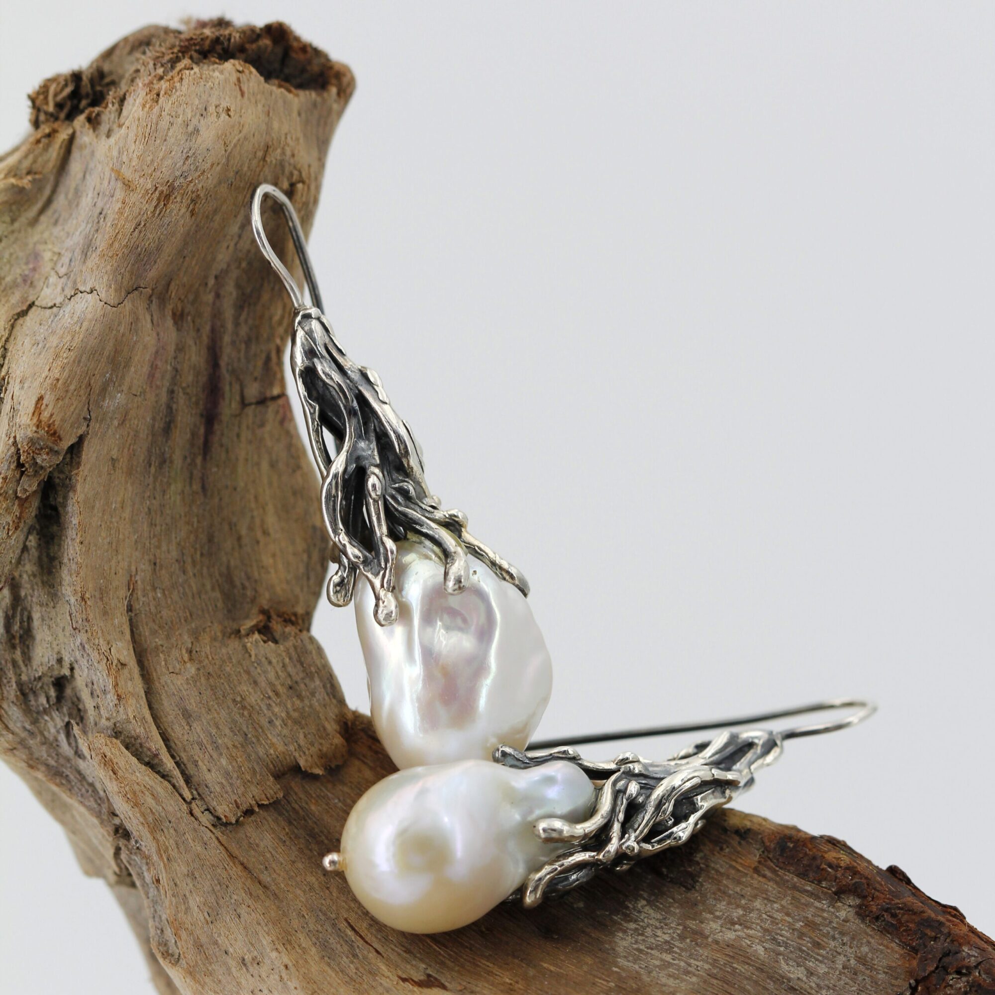 Anna Gioielli Orecchini perle barocche argento 15x20 mm